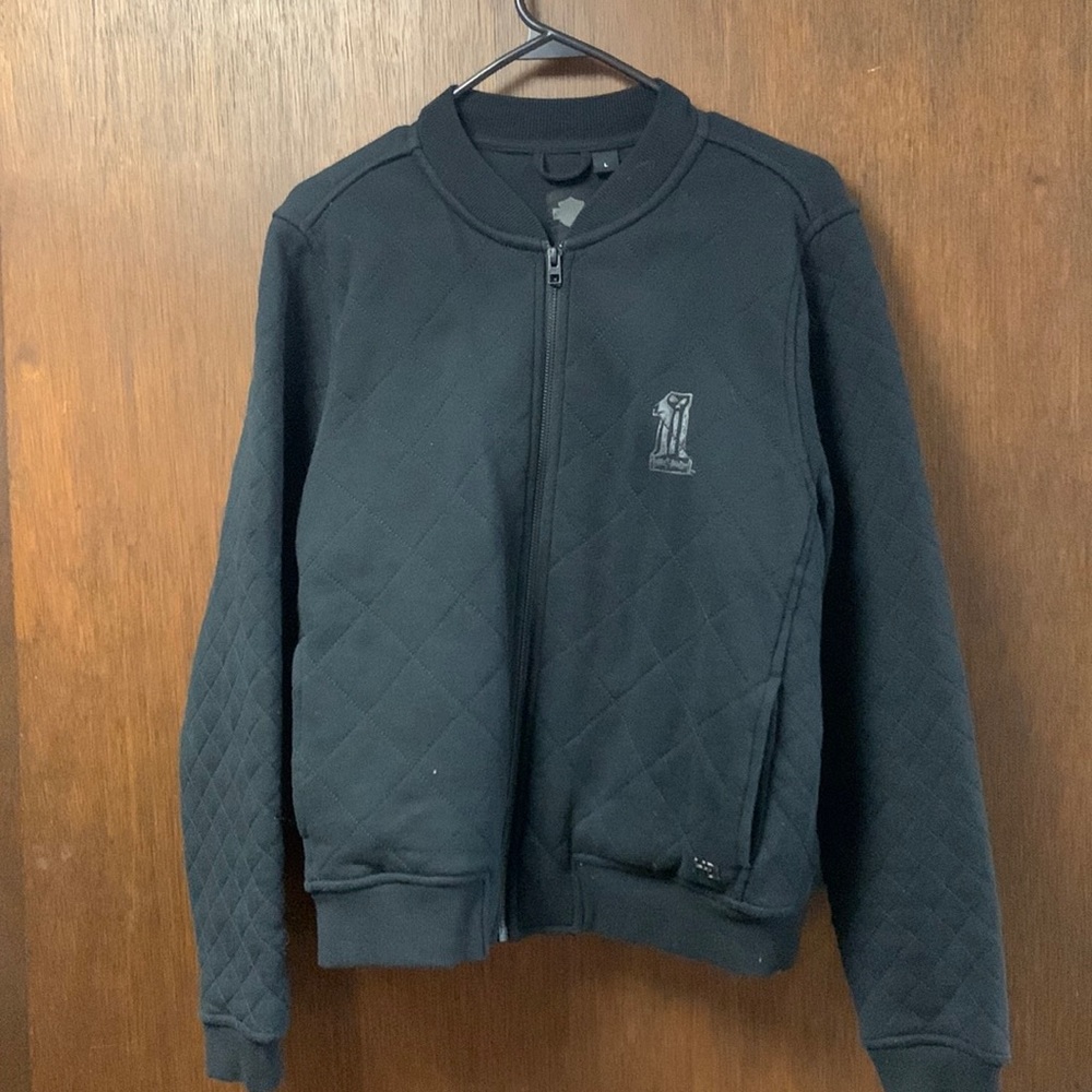 Woman’s Harley-Davidson slim fit quilted bomber jacket black size large